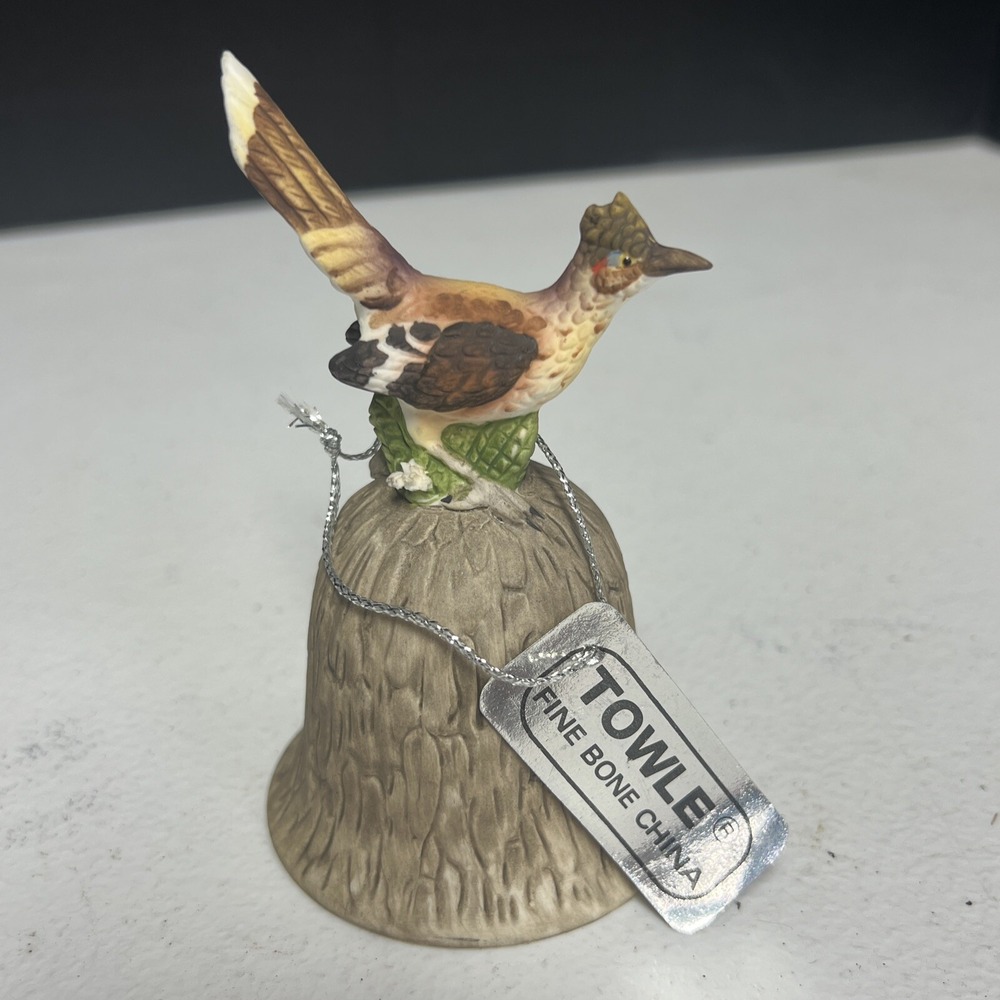 Vintage Towle Fine Bone China Roadrunner Bell - Taiwan